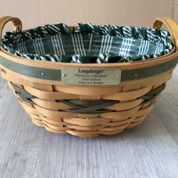 Longaberger Christmas Collection 1999 Edition Popcorn Basket