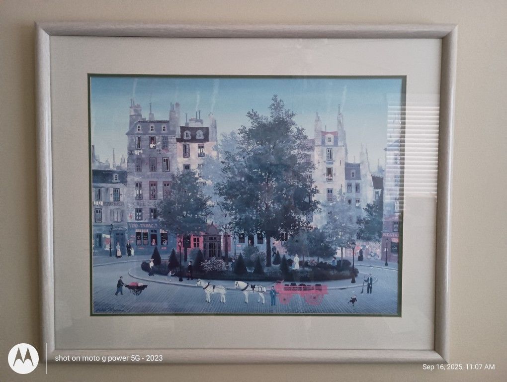 Michel Delacroix "Le Square" Color Lithograph Print