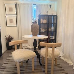  CB2 Shearling Perle Chairs  By Goop Set Of 2 For $400