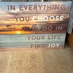Inspirational Wall Hanging Picture 