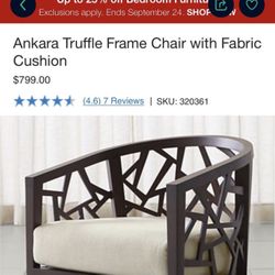 Crate and Barrel Ankara  Chair