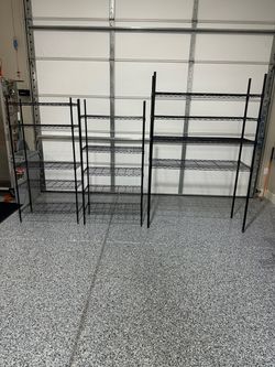 3- black steel wire racking