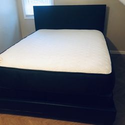 Queen size mattres Foam 11”thick+Regular box spring+Bed frame Brand new. We Finance we deliver