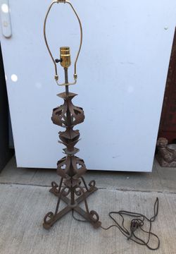 Vintage cast metal custom floor / table lamp