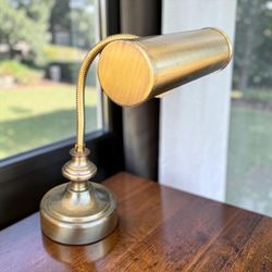 Vintage Brass Gooseneck Task Lamp - Piano Picture Desk Lamp