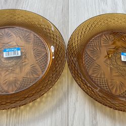 Antique Set Of 2 Amber by CRISTAL D'ARQUES - DURAND