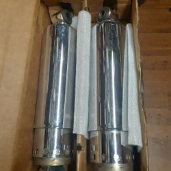 Custom Chrome Shocks W/ Covers