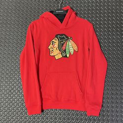NHL Chicago Blackhawks Hoodie Sweatshirt Youth Large Red Hockey Athletic Apparel