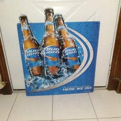 Bud Light Tin Sign