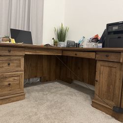 Real wood computer desk