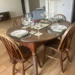 Antique Table And Chairs 