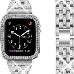 38mm Silver Compatible For Apple Smart Watch iWatch Band + Case Replacement Series 5 4 3 2 1 New Sealed