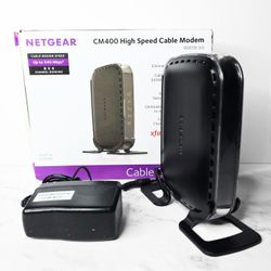 NETGEAR CM400 High Speed Cable Modem with Power Adapter in Box 