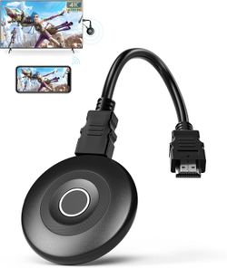 Wireless Display Adapter True 4K, 2.4G/5G WiFi HDMI Dongle, No Delay Screen Mirroring Video Audio Receiver for Phone Pad Cellphone Tablet Laptop PC iO