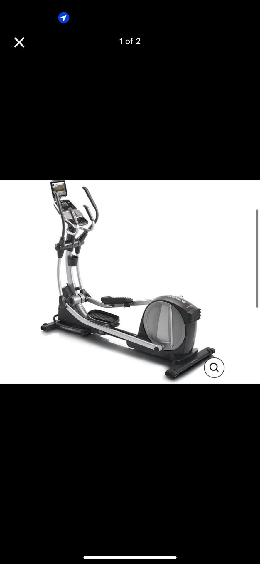NordicTrack SpaceSaver SE7i Rear Drive Smart Elliptical with Folding SpaceSaver Design