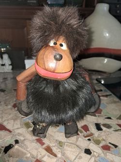Vintage Scandinavian Teak Wood Monkey