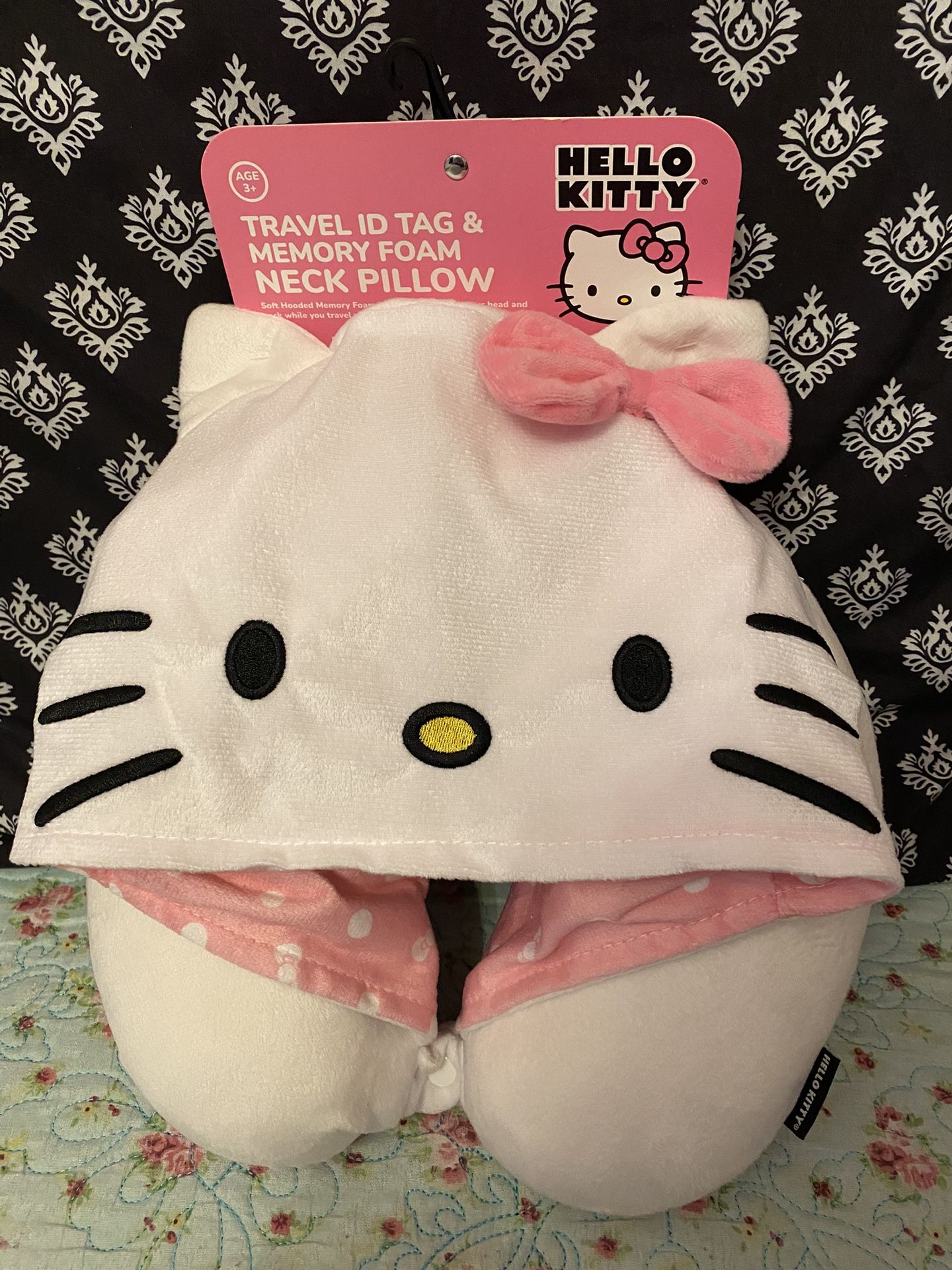 Hello Kitty Hooded Neck Pillow/ Luggage Tag