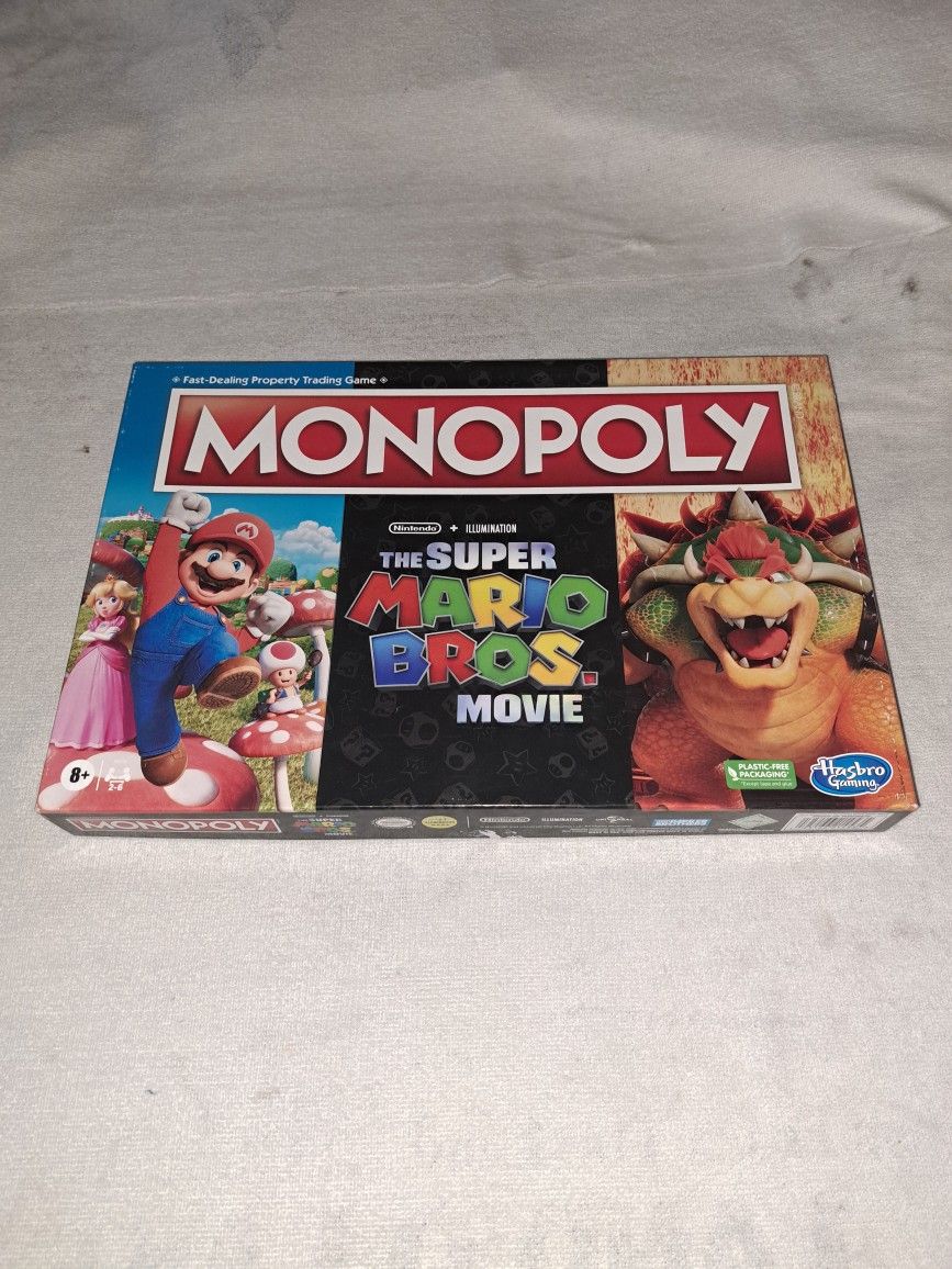 Brand New Open Box Monopoly Super Mario Bros. The Movie Board Game (Is Complete Nothing Missing)