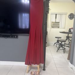 Long Red Dress With Slit