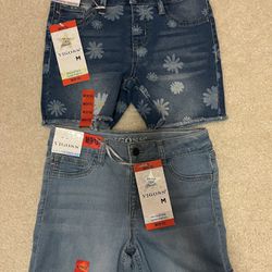 (2) Girls Jeans Shorts 