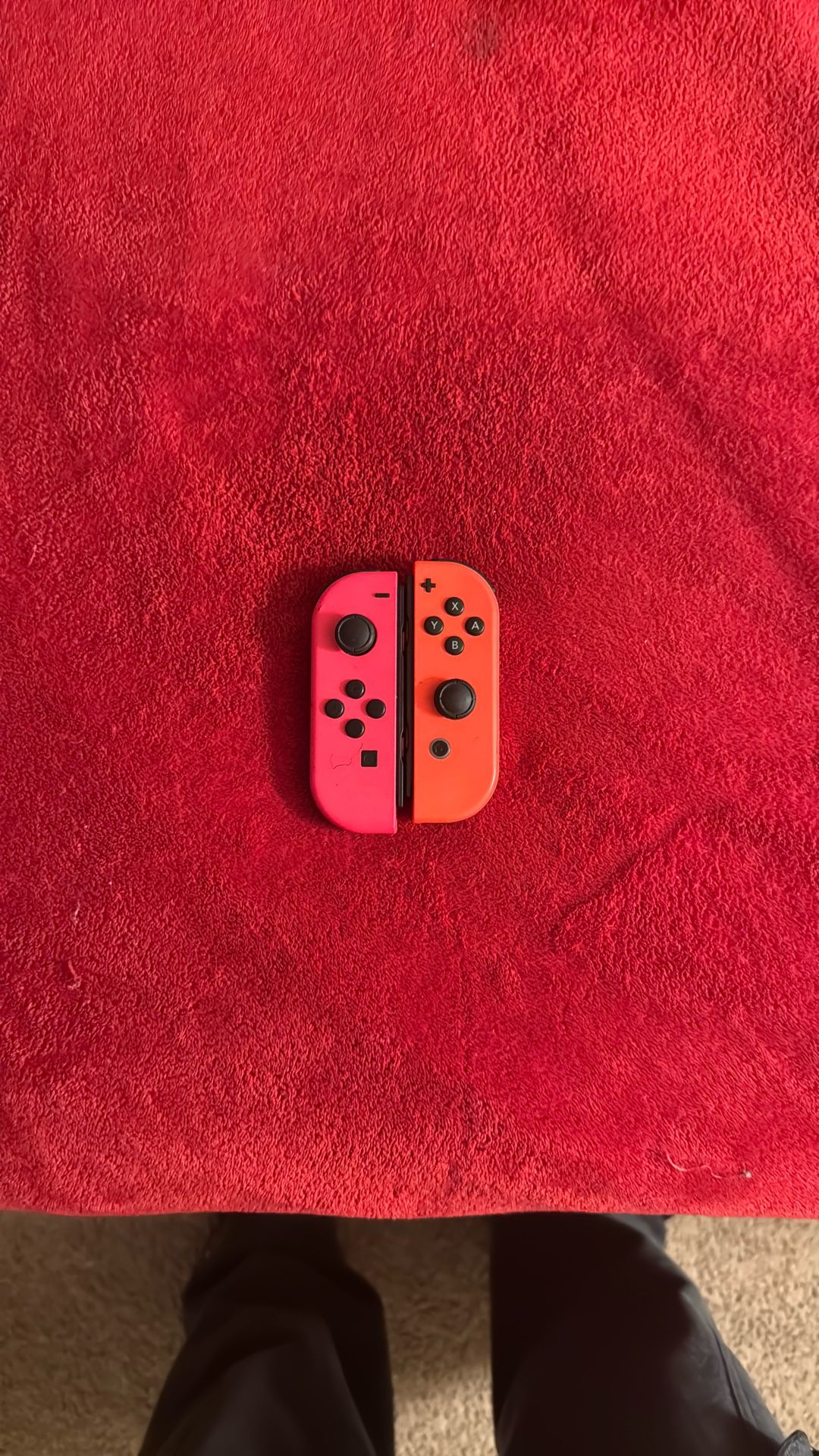 Nintendo Switch Red And Neon Pink Joy Cons