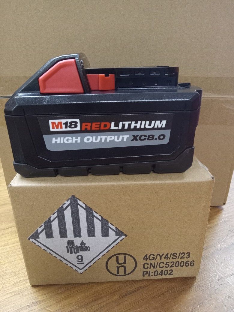 Milwaukee 8.0ah Battery High Out Put