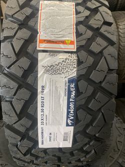 All 4 Brand New 33X12.50R20Lt All Terrain 10Ply Venom Power $699 8023 Ferguson Rd Dallas Tx 75228