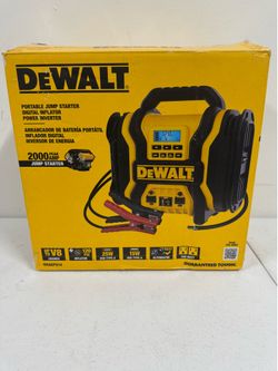 DEWALT 2000-Peak Amp Portable Jump Starter with Digital Compressor, USB and AC Power Bank