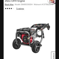 Black max 3300 psi pressure washer in a box