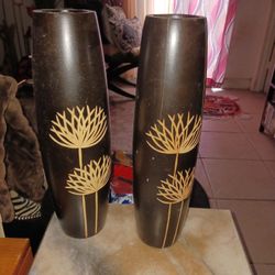 2PC SET WOOD VASE SET 8 SET FIRM FINAL PRICE