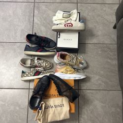 Sneakers LV, Gucci,Versace 