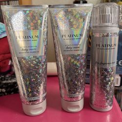 Platinum Bath & Body Works Lotions & Spray Set 