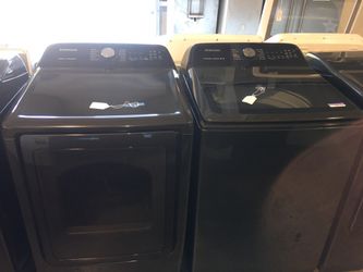 Samsung top load washer and electric dryer