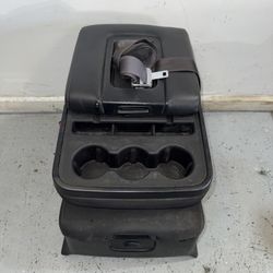 15-20 CHEVY SILVERADO CLOTH CONSOLE MIDDLE JUMP SEAT OEM BLACK W/ PANEL  #251148