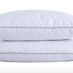 Puredown Goose Feathers and Down Pillow with Diamond Quilting