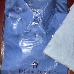 New Etienne Aigner Dress Shirt Lot Large 