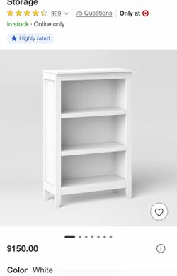 Carson 48” 3 shelf bookcase