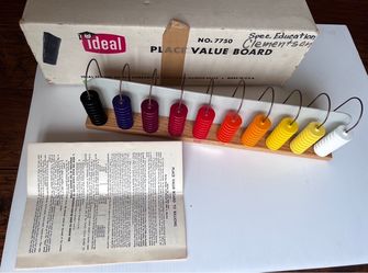 Vintage 1950s MCM colorful abacus