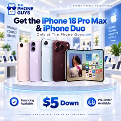 Preorden del iPhone 18 Pro Max o El Iphone Duo en The Phone Guys – Apártalo con Solo $5 de Entrada