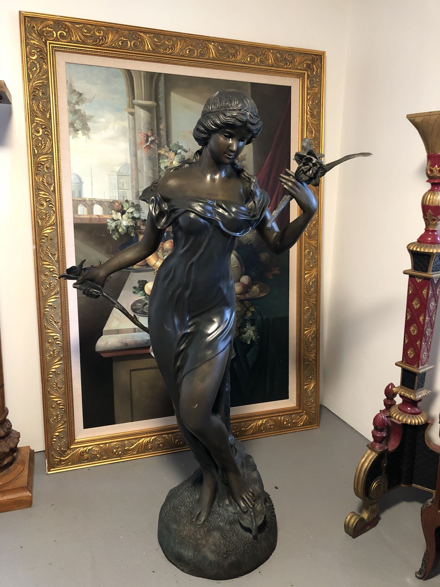 6 feet tall Bronze statue, 250 pounds heavy