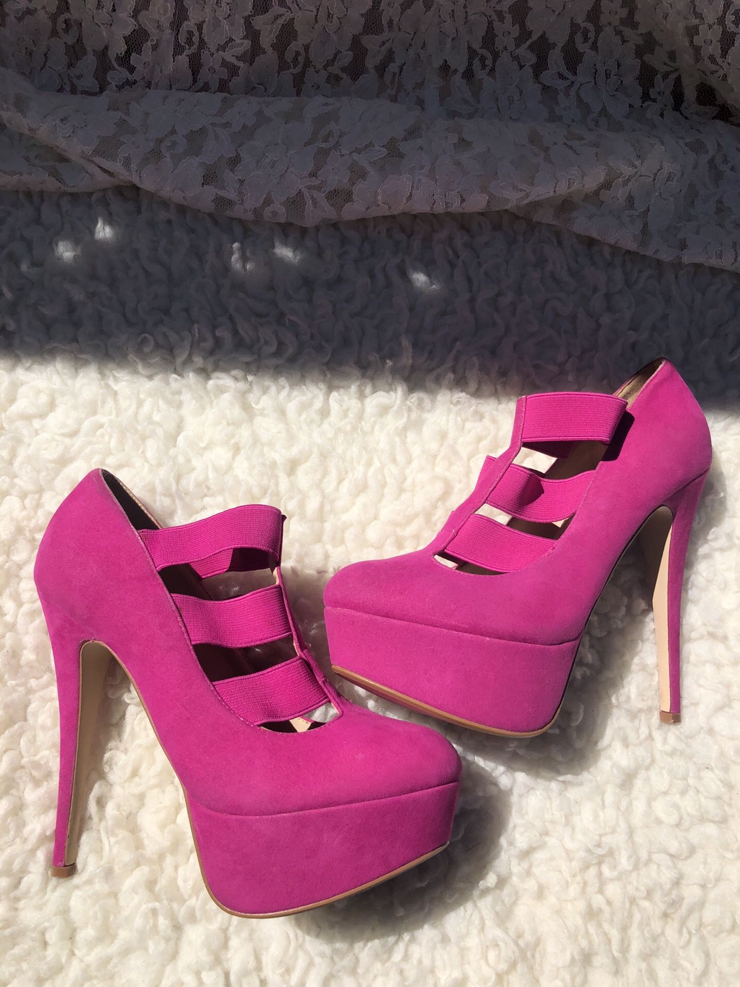 NEW pink platform high heels