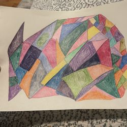 Vibrant Colors Abstract Goldfish Art