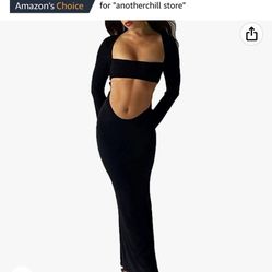Black cut Out Maternity Dress