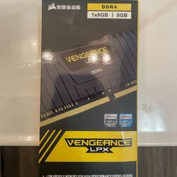 1 stick 8gb Corsair Vengeance LPX DDR4 RAM