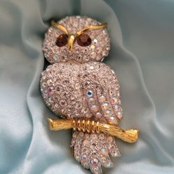 Swarovski Owl Broach