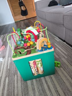Battat wooden activity cube