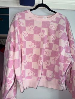 Disney pink checkered Minnie sweatshirt