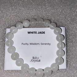 Bracelet Natural White Jade Stone
