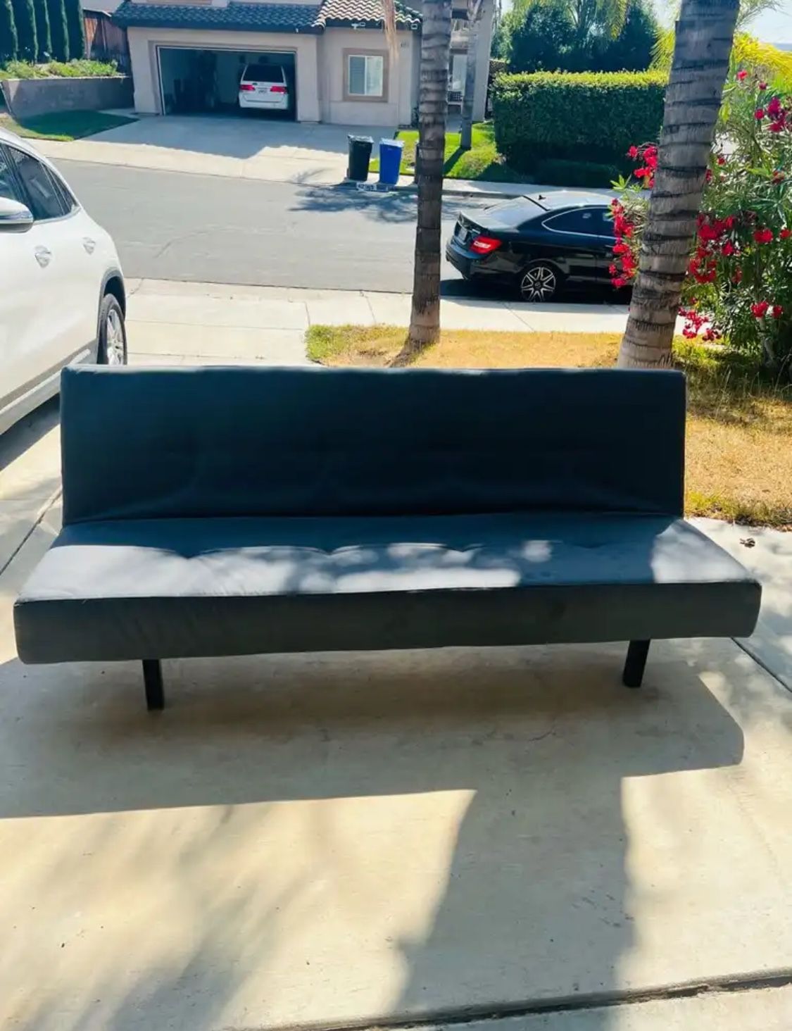 Dark Grey Futon Sofa