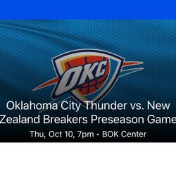 OKC Thunders Pre-Season Ticket 